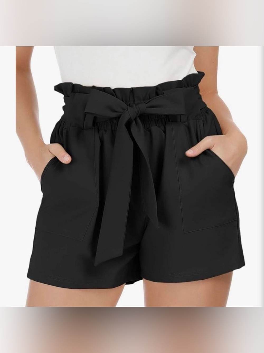 Reebok Black Shorts with Tie